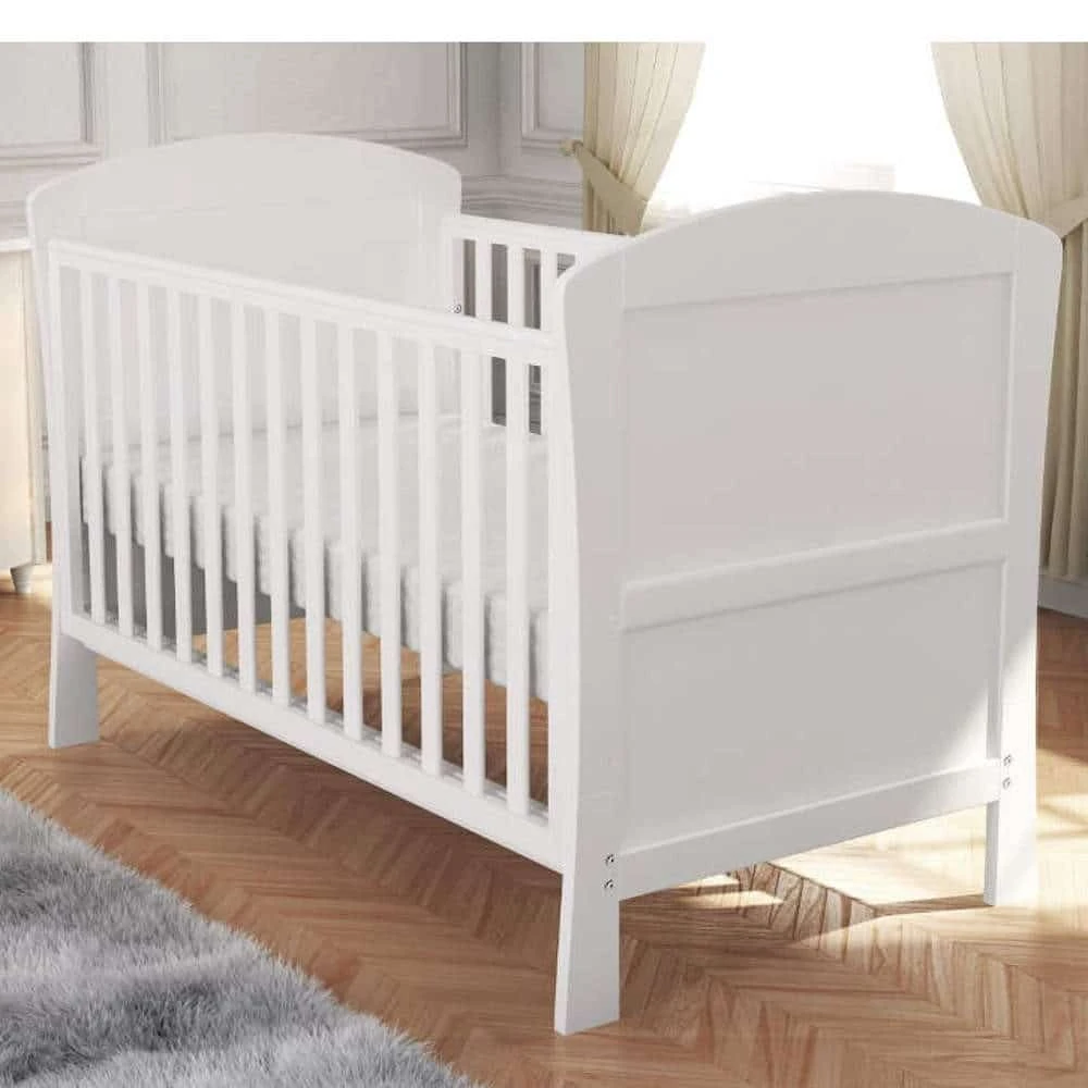 Babymore Aston Dropside Sleigh Cot Bed 3 Piece Nursery Room Set – White 5 Babymore Aston Dropside Sleigh Cot Bed 3 Piece Nursery Room Set – White - Image 5