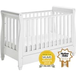 Babymore Eva Dropside Cot Bed/Cot Top Changer/Mattress – White 17 Babymore Eva Dropside Cot Bed/Cot Top Changer/Mattress – White -Kiddies Kingdom Store babymore eva dropside cotbed in white 1