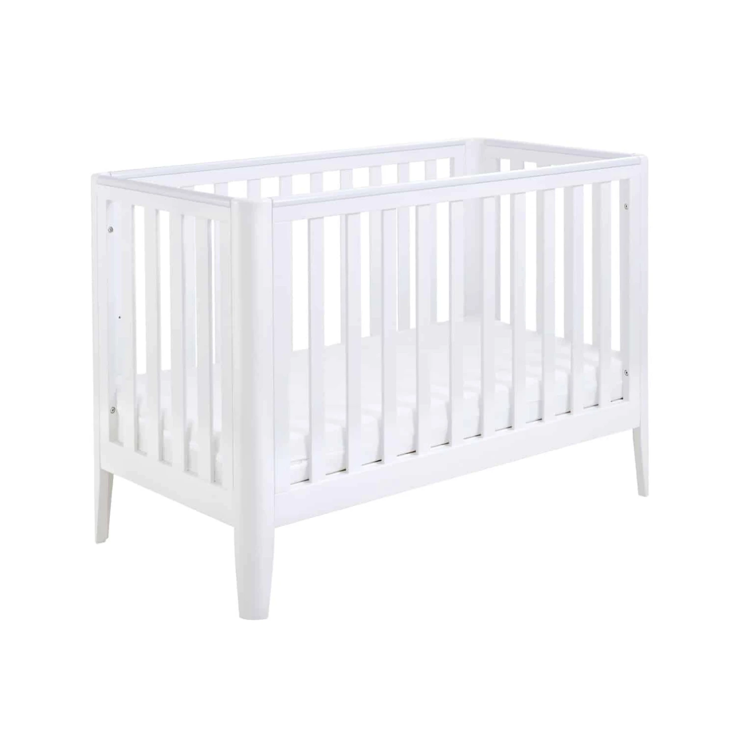Babymore Iris Cot Bed – White 2 Babymore Iris Cot Bed – White - Image 2