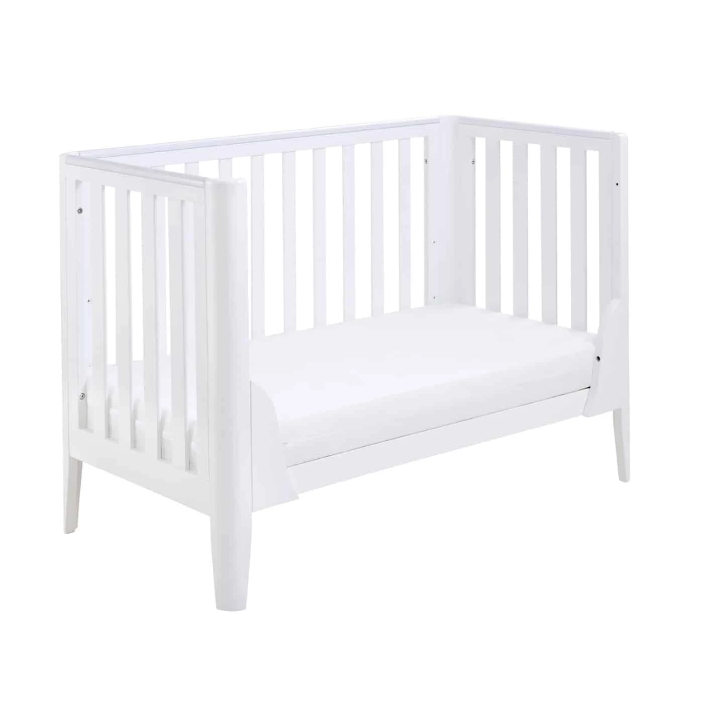 Babymore Iris Cot Bed – White 4 Babymore Iris Cot Bed – White - Image 4