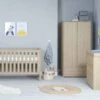 Babymore Luno 4 Piece Nursery Room Set – Oak