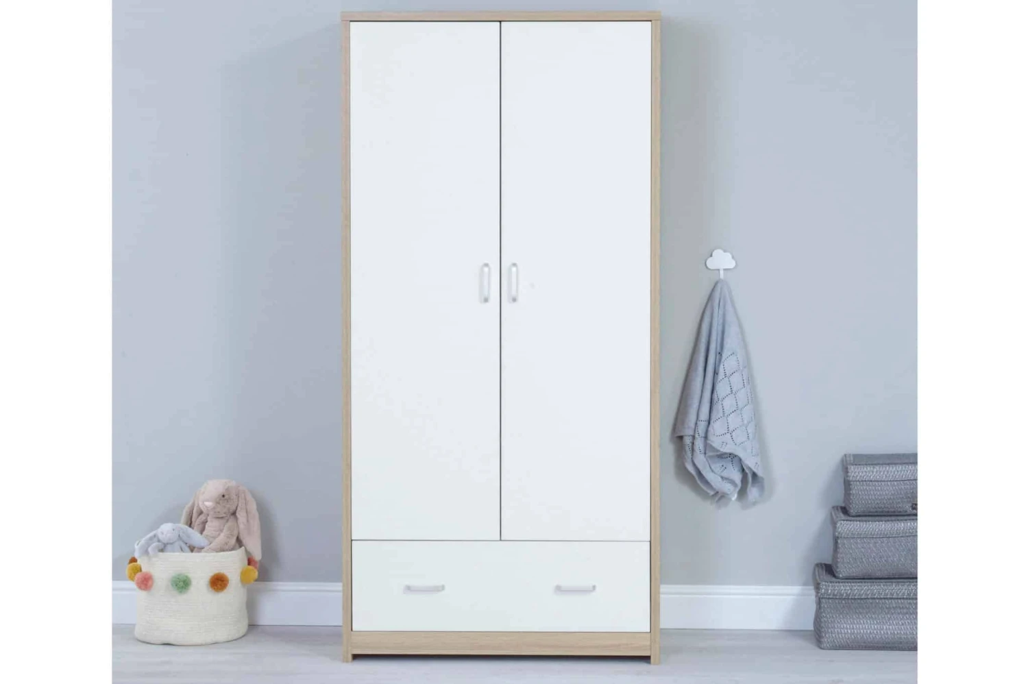 Babymore Veni 5 Piece Nursery Room Set With Underdrawer – White/Oak 4 Babymore Veni 5 Piece Nursery Room Set With Underdrawer – White/Oak - Image 4