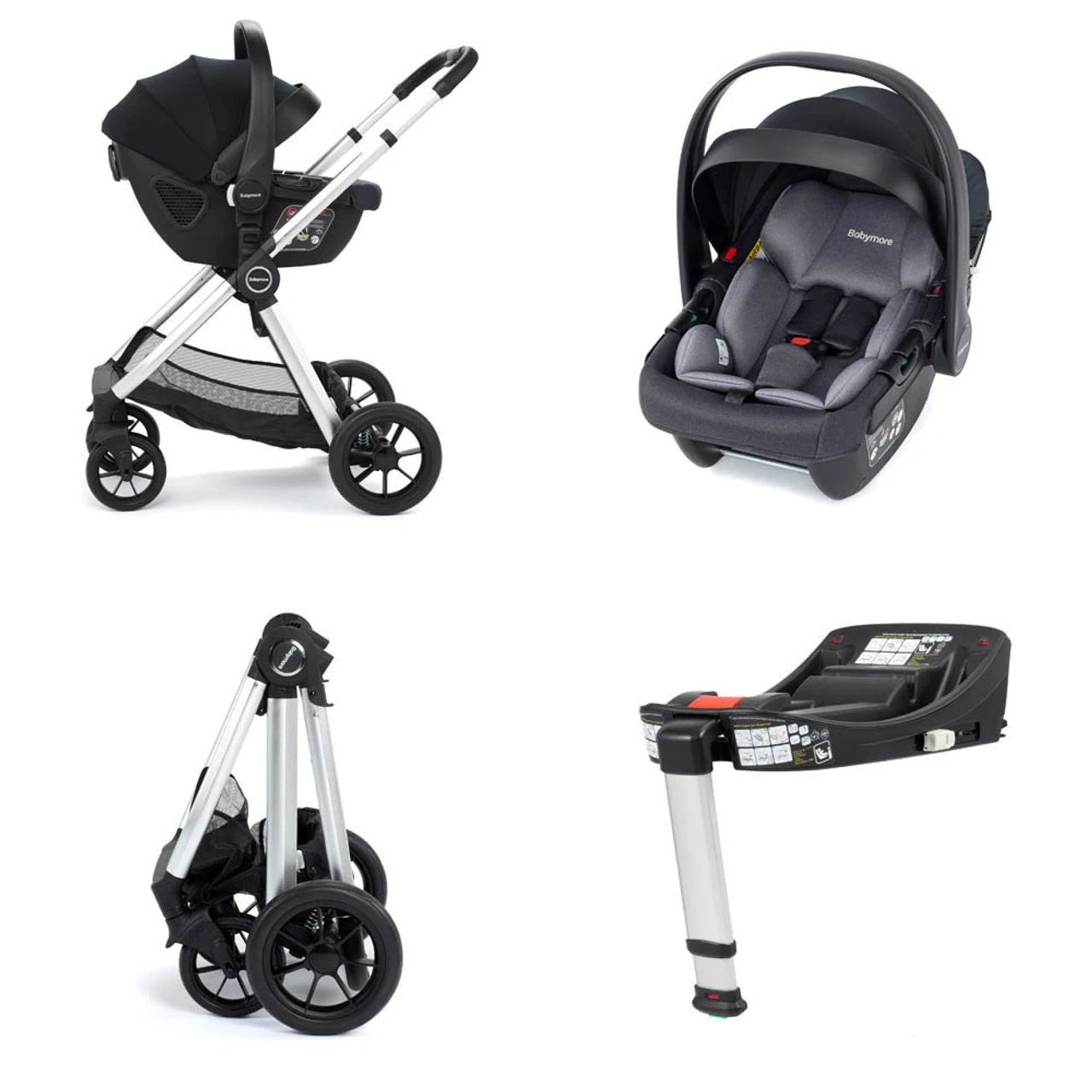 Babymore Memore V2 Isofix Travel System – Silver 2 Babymore Memore V2 Isofix Travel System – Silver - Image 2