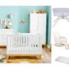 Babymore 4 In 1 Mona Newborn 7 Piece Nursery Room Set – White