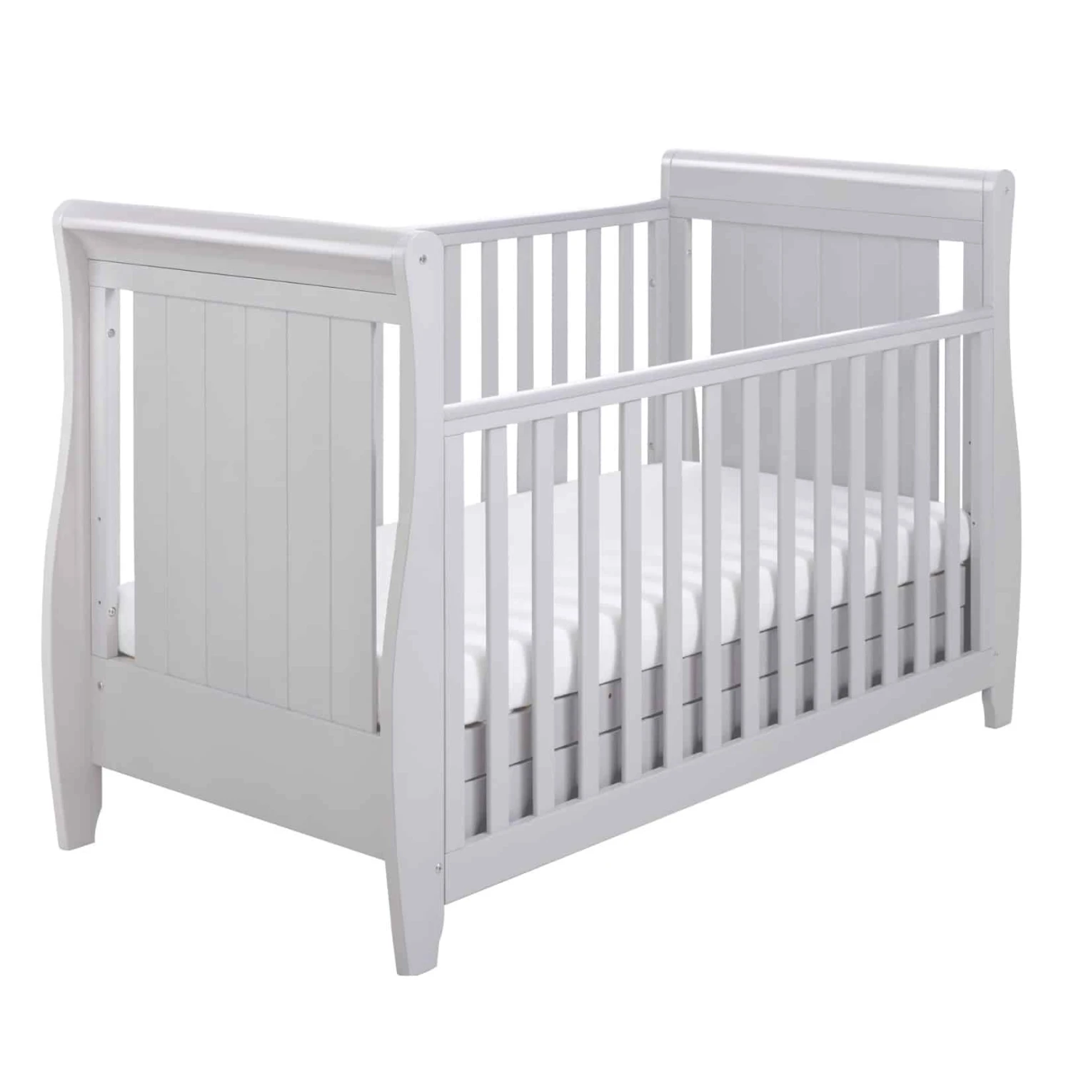 Babymore Stella Dropside Sleigh Cot Bed – Grey 2 Babymore Stella Dropside Sleigh Cot Bed – Grey - Image 2