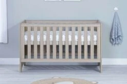 Babymore Veni 3 Piece Nursery Room Set – Oak -Kiddies Kingdom Store babymore veni cot bed oak scaled 1 2