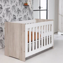 Babystyle Verona 3 Piece Nursery Room Set/Luxury Mattress -Kiddies Kingdom Store babystyle verona cot bed white ash 4