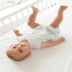 Mamas & Papas Solo Cot Bed And Dualtech Pocket Sprung Mattress – Natural -Kiddies Kingdom Store bedff 1