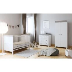 The Belstone 3 Piece Nursery Room Set White And Grey