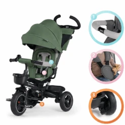 Kinderkraft Grey SPINSTEP Trike -Kiddies Kingdom Store bvnvnvn 2