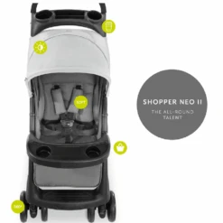 Hauck Shopper Neo II Grey -Kiddies Kingdom Store cgcdb