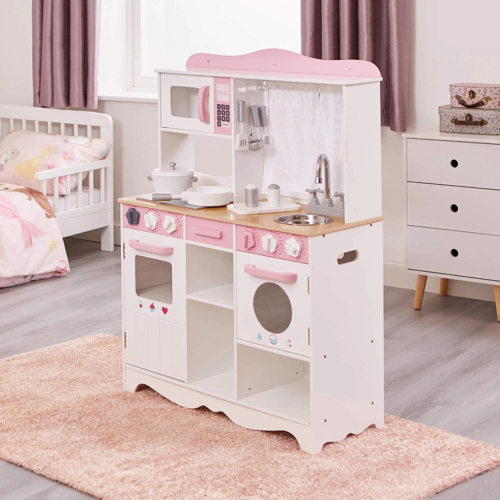 Liberty House Toys Country Play Kitchen With 9 Wooden Accessories 1 Liberty House Toys Country Play Kitchen With 9 Wooden Accessories