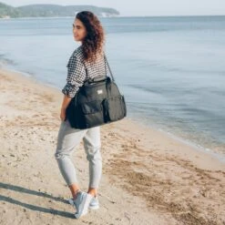 Bizzi Growin Baby Travel Crib Changing Rucsac Chelsea Black -Kiddies Kingdom Store changing pod black 10 1