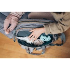 Bizzi Growin Travel Crib Changing Bag Windsor Grey -Kiddies Kingdom Store changing pod grey 7