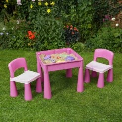 Liberty House Toys 5-in-1 Pink Activity Table And 2 Chairs Set -Kiddies Kingdom Store cvbhtuy6