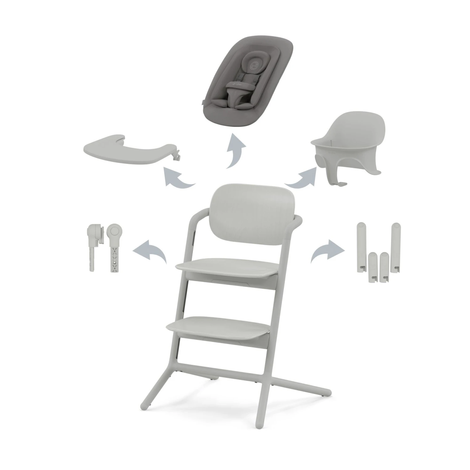 Cybex Lemo 4-in-1 Highchair Set – Suede Grey 1 Cybex Lemo 4-in-1 Highchair Set – Suede Grey