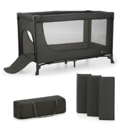 Kinderkraft Cot 2in1 JOY LIGHT β Grey