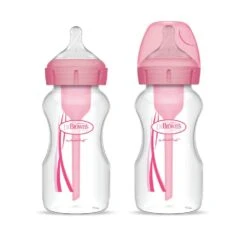 Dr Brown’s Anti-Colic Baby Bottle Pink Twin Pack 270ml