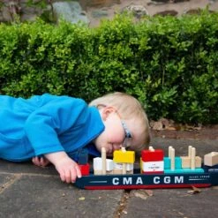 Vilac Jules Verne Container Ship -Kiddies Kingdom Store dddd