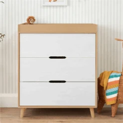 Tutti Bambini Fika 2 Piece Room Set – White/Light Oak -Kiddies Kingdom Store det464r 3