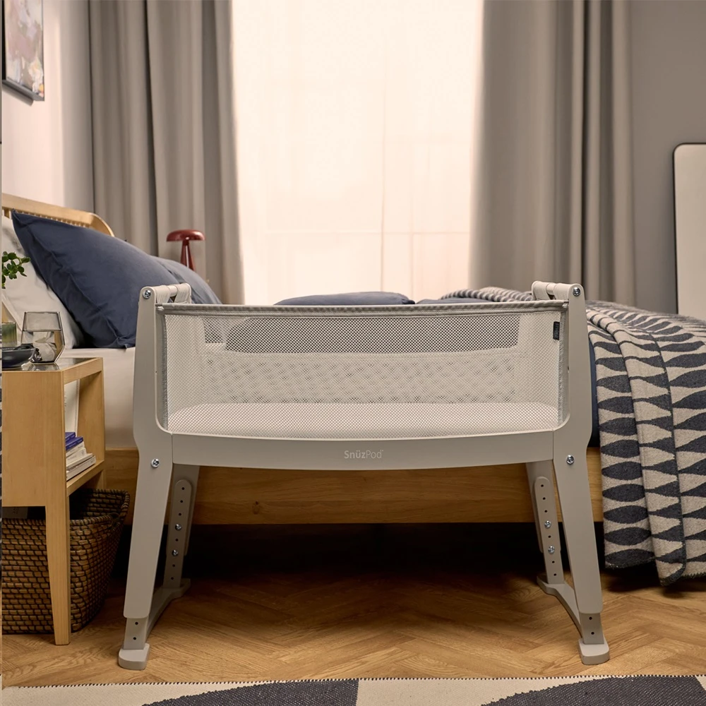 SnuzPod Studio Bedside Crib With Mattress Oslo Grey 7 SnuzPod Studio Bedside Crib With Mattress Oslo Grey - Image 7