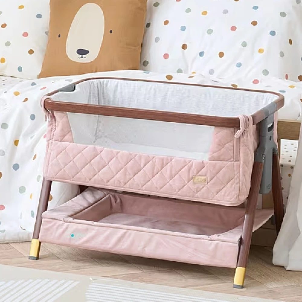 Tutti Bambini CoZee Luxe Mini Me Crib – Walnut & Blush 3 Tutti Bambini CoZee Luxe Mini Me Crib – Walnut & Blush - Image 3