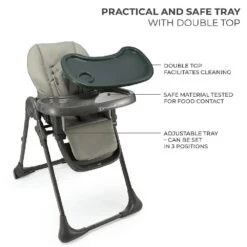 Kinderkraft High Chair 2in1 TUMMIE Grey -Kiddies Kingdom Store dgert5u