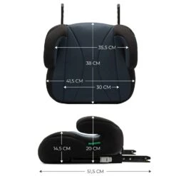 Kinderkraft Car Seat I-BOOST Black -Kiddies Kingdom Store dghrtu6