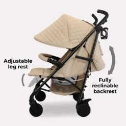 My Babiie Plus Stroller Quilted Sand -Kiddies Kingdom Store dhrjti6o7