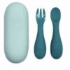 Tum Tum Silicone Baby Blue Cutlery Set With Case