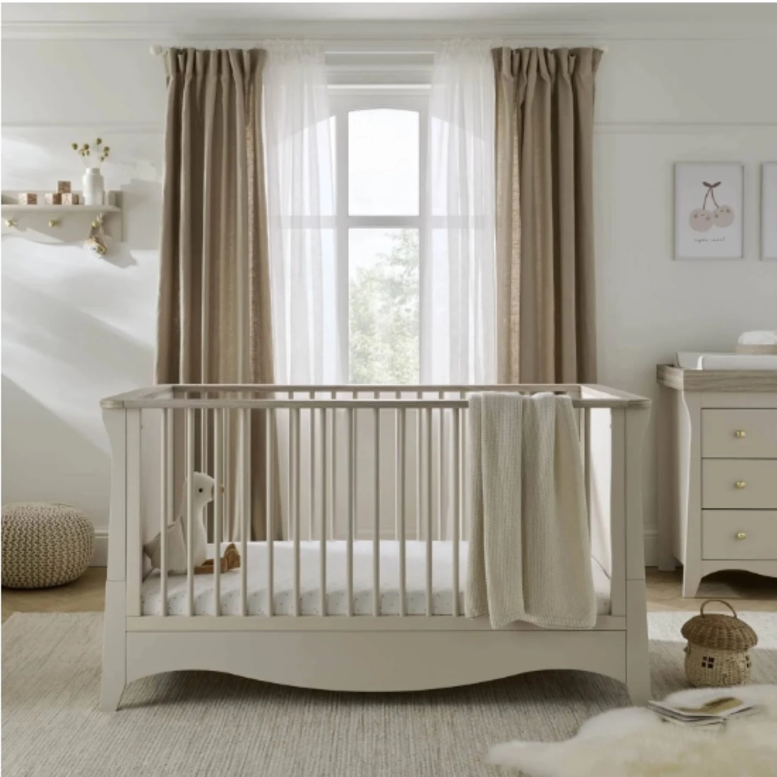 CuddleCo Clara Cot Bed – Cashmere/Ash 1 CuddleCo Clara Cot Bed – Cashmere/Ash