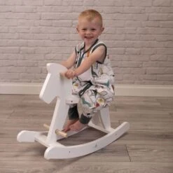 Bizzi Growin – MUSLIN ROMPER SUIT 12-24 MONTHS DINORIFFIC 5 Bizzi Growin – MUSLIN ROMPER SUIT 12-24 MONTHS DINORIFFIC -Kiddies Kingdom Store dinoriffic rompersuit white 2