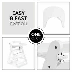 Hauck Alpha Click Tray White -Kiddies Kingdom Store dxgdtg