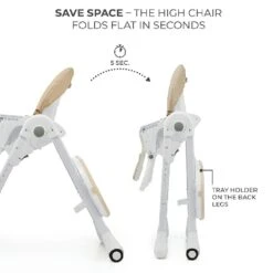 Kinderkraft High Chair 2in1 TUMMIE Beige -Kiddies Kingdom Store e4y67