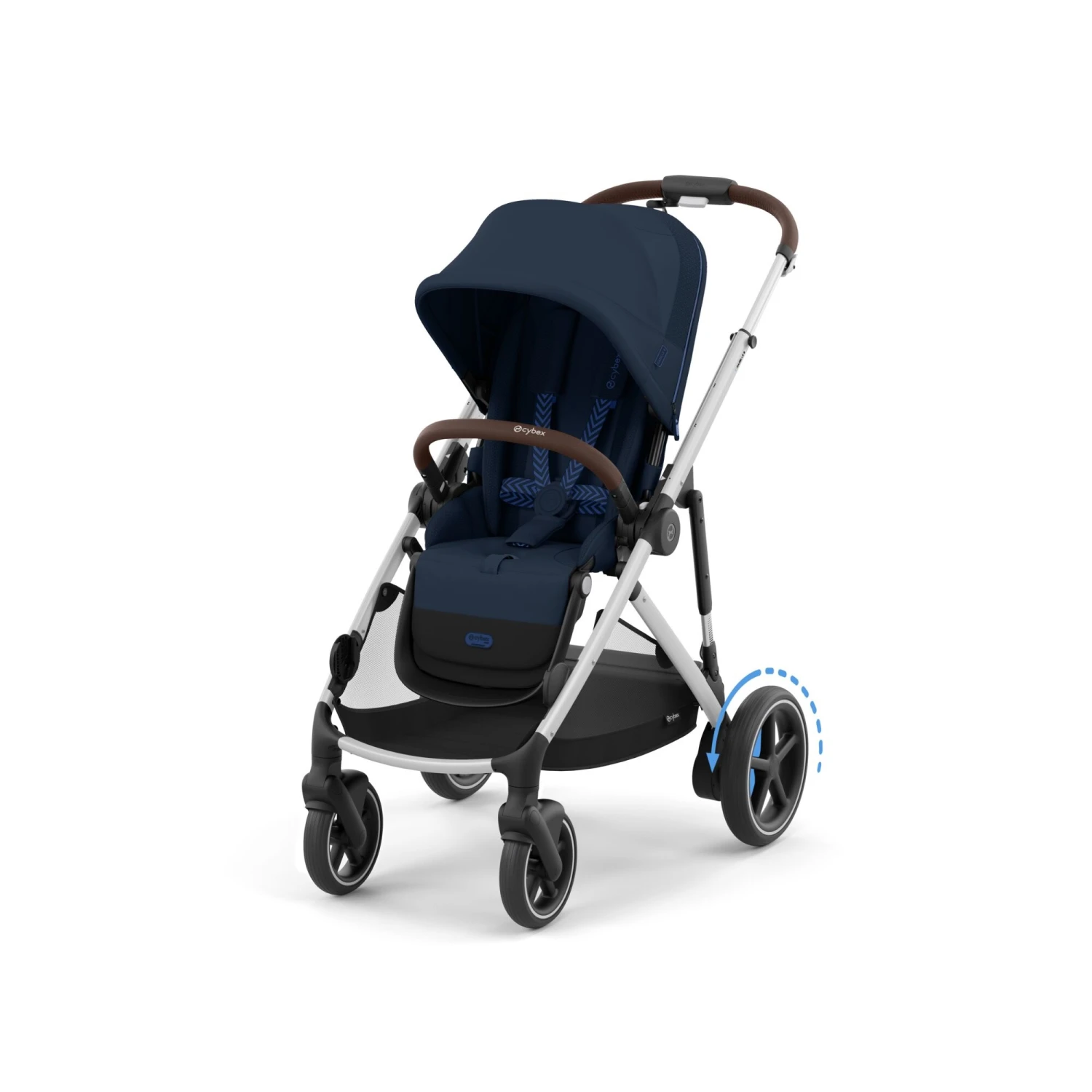 Cybex EGazelle S Twin Pushchair – Ocean Blue 2 Cybex EGazelle S Twin Pushchair – Ocean Blue - Image 2