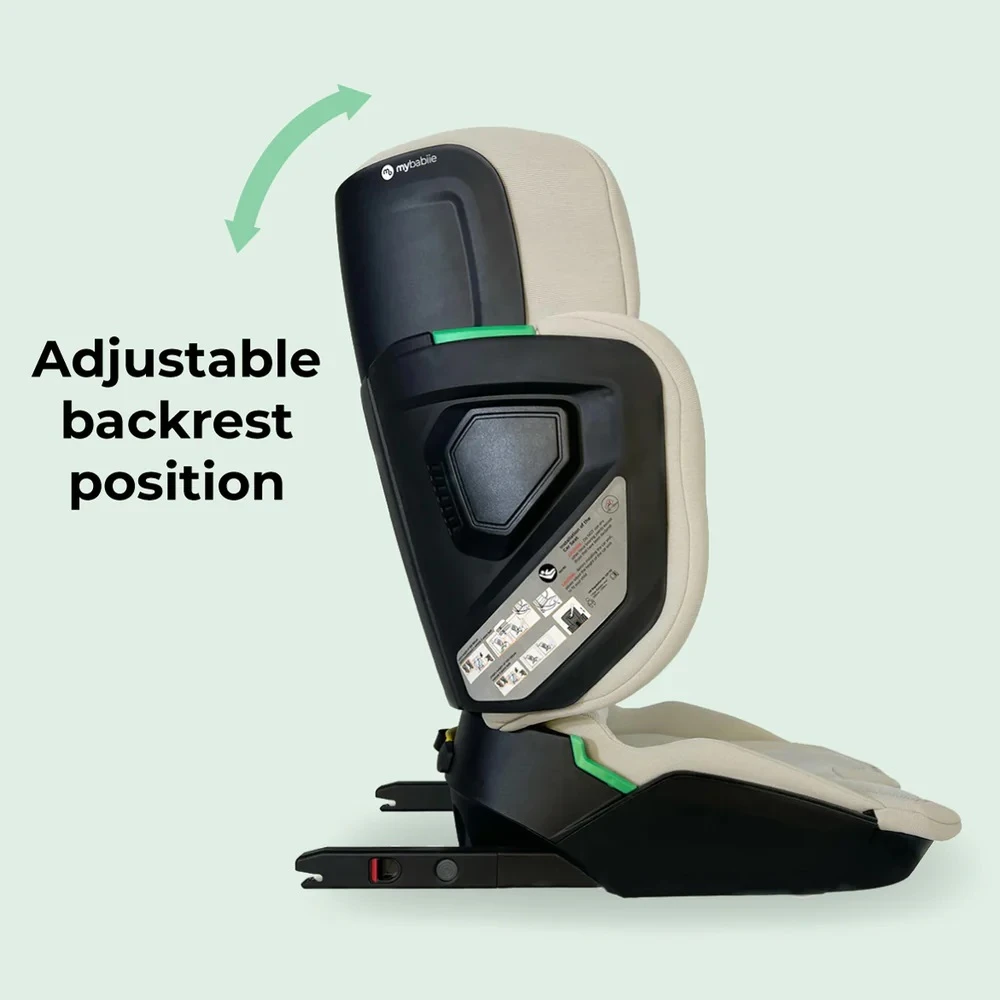 My Babiiei-Size (100-150cm) Compact High Back Booster Car Seat – Stone 2 My Babiiei-Size (100-150cm) Compact High Back Booster Car Seat – Stone - Image 2