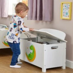 Liberty House Toys Kid’s Wooden Dinosaur Toy Box -Kiddies Kingdom Store ert56y