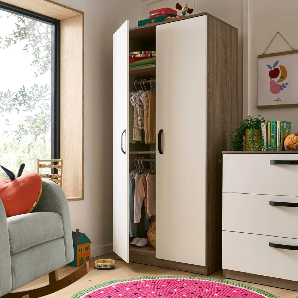 CuddleCo Enzo 3 Piece Nursery Furniture Set – Truffle Oak/White 11 CuddleCo Enzo 3 Piece Nursery Furniture Set – Truffle Oak/White - Image 11