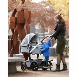 Koo-Di Kid-Sit Stone Grey/Black Buggy Board -Kiddies Kingdom Store etega