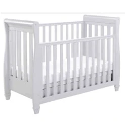 Babymore Grey Eva Dropside Sleigh Cot Bed -Kiddies Kingdom Store eva cot bed grey 2