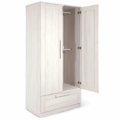 Mamas & Papas Atlas 4 Piece Nursery Room Set With Mattress – Nimbus White -Kiddies Kingdom Store ew6