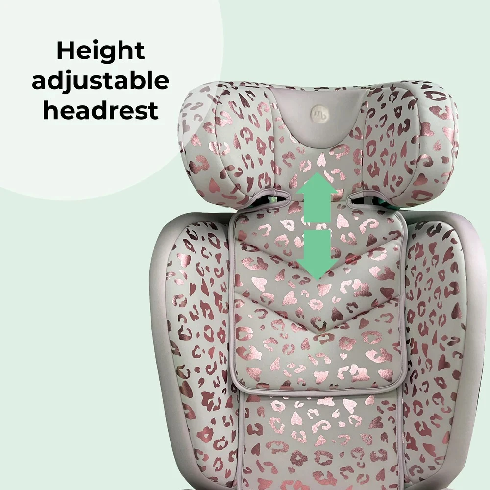 My Babiie I-Size (100-150cm) High Back Booster Car Seat – Blush Leopard 5 My Babiie I-Size (100-150cm) High Back Booster Car Seat – Blush Leopard - Image 5