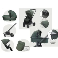 My Babiie MB450 2-in-1 Pushchair/Carrycot – Forest Green -Kiddies Kingdom Store eyr5u6yk