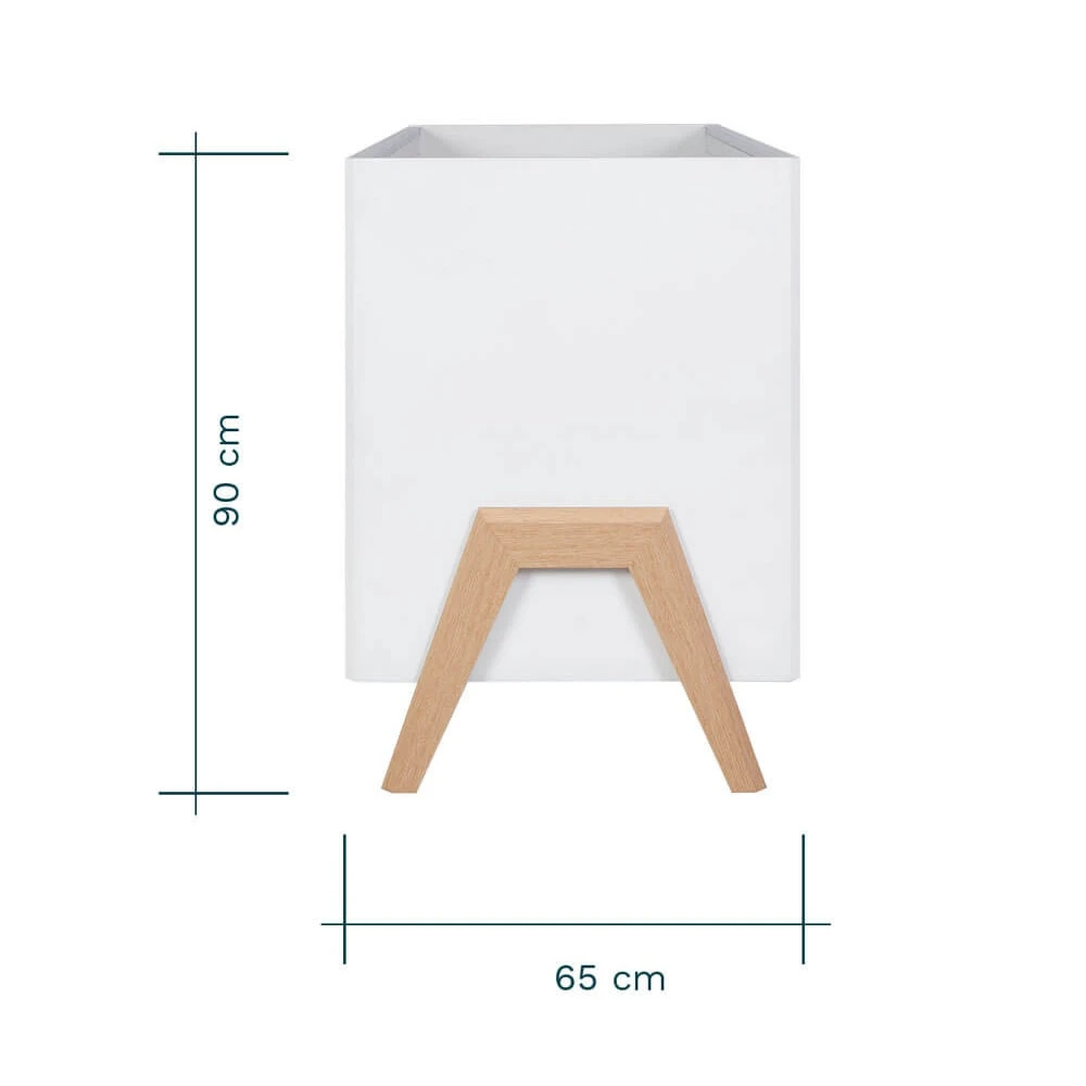 Tutti Bambini Fuori Mini Cot Bed White & Light Oak 4 Tutti Bambini Fuori Mini Cot Bed White & Light Oak - Image 4