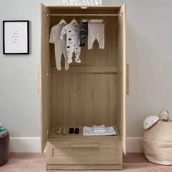 Mamas & Papas Atlas Nursery Room Set With Shelf – Light Oak -Kiddies Kingdom Store fdsgtsr 1