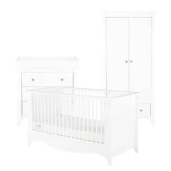 CuddleCo Clara 5 Piece Nursery Set – White -Kiddies Kingdom Store fgggf
