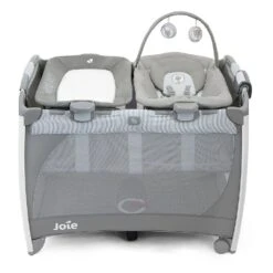 Joie Excursion Portrait Change And Bounce Travel Cot -Kiddies Kingdom Store fghyt