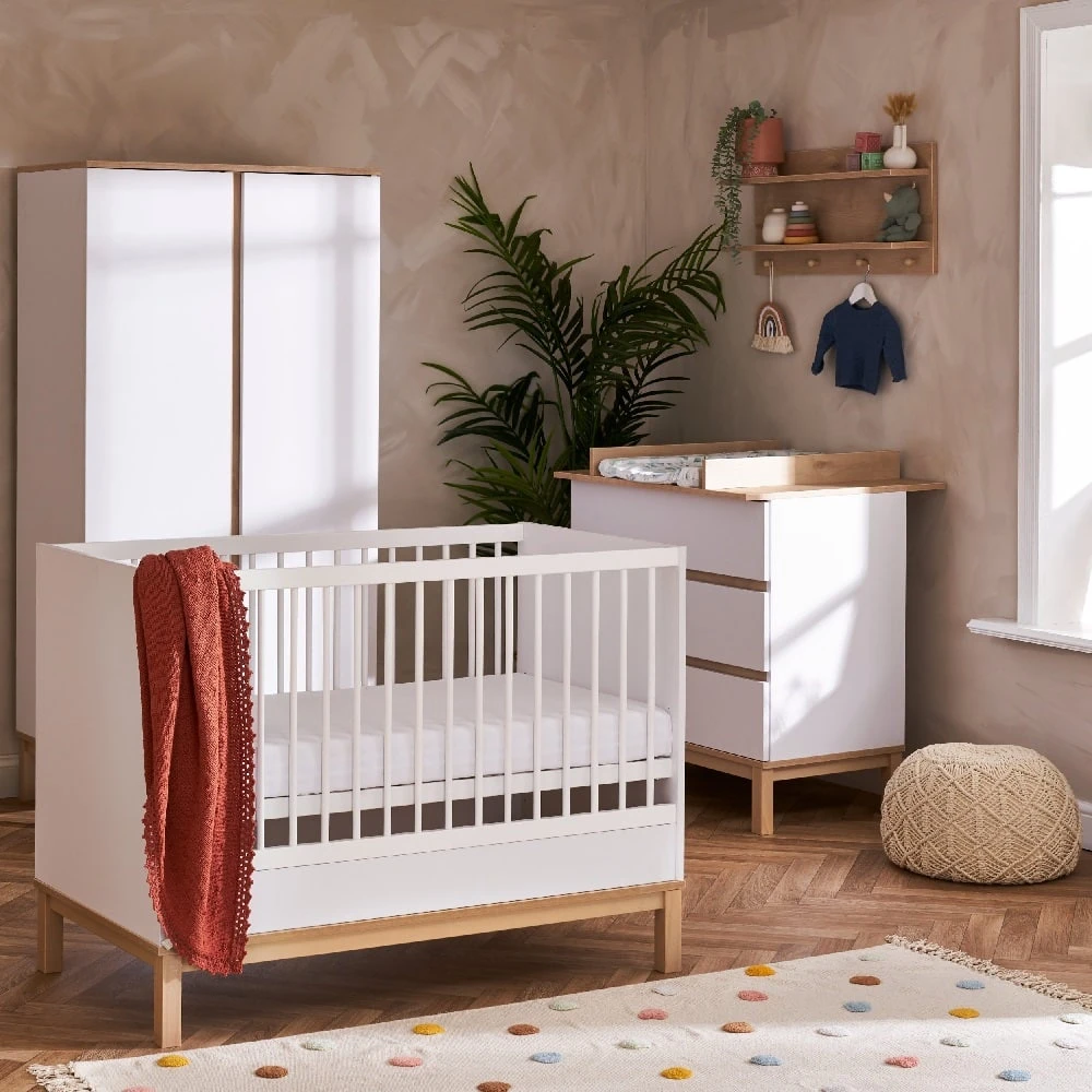 Obaby Astrid 3 Piece Nursery Room Set – White/Oak 1 Obaby Astrid 3 Piece Nursery Room Set – White/Oak
