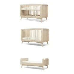 Mamas & Papas Coxley Natural Cotbed With Premium Pocket Spring Mattress -Kiddies Kingdom Store fhbfdh 1