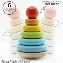 Le Toy Van Rainbow Stacker -Kiddies Kingdom Store fhbtu67